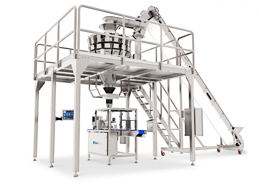 PrimoCombi multihead weigher with SpinDexer rotary indexing conveyor for filling containers and jars (2)